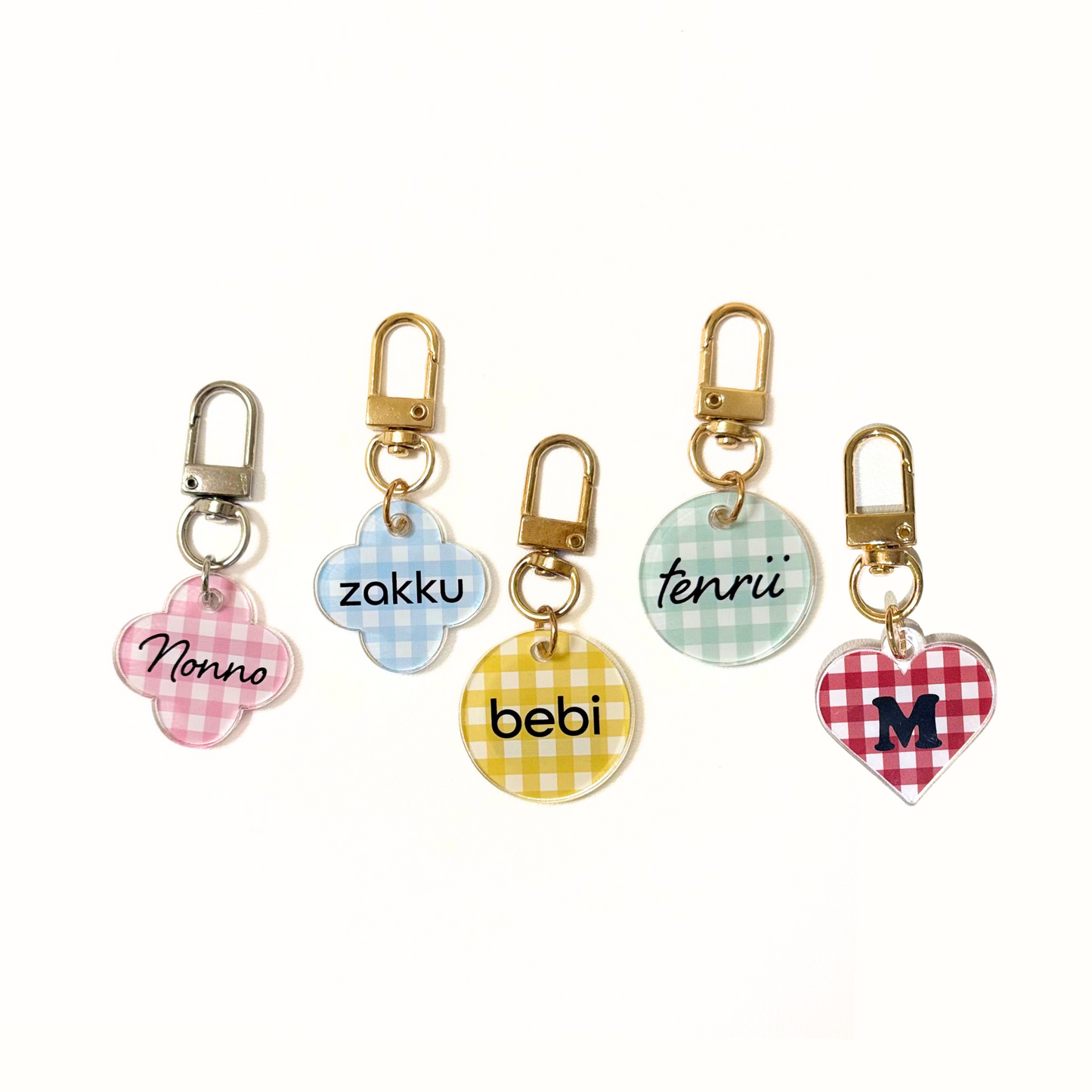 omamori charm – フラワー〈ギンガムチェック〉