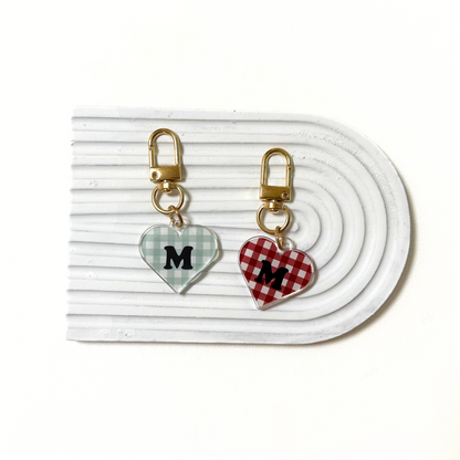 omamori charm – イニシャル〈ギンガムチェック／K・L・M・N / 即納〉
