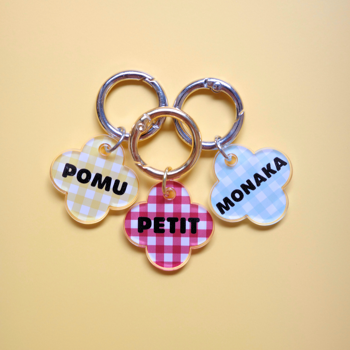 omamori charm – フラワー〈ギンガムチェック〉