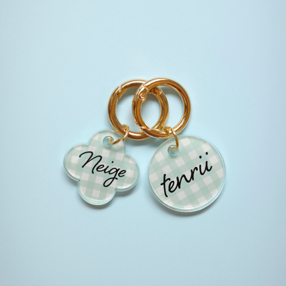 omamori charm – ラウンド〈ギンガムチェック〉