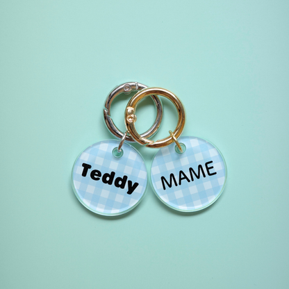 omamori charm – ラウンド〈ギンガムチェック〉