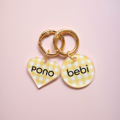 omamori charm – ハート〈ギンガムチェック〉