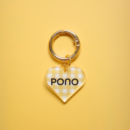 omamori charm – ハート〈ギンガムチェック〉