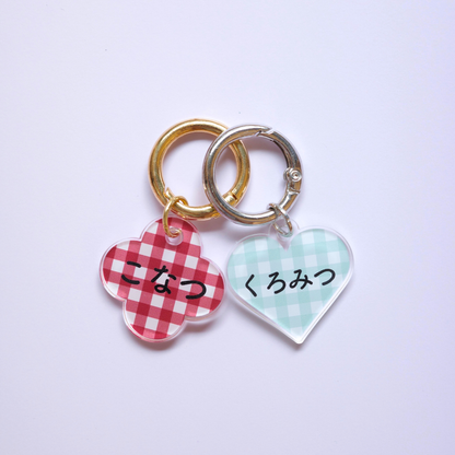 omamori charm – フラワー〈ギンガムチェック〉