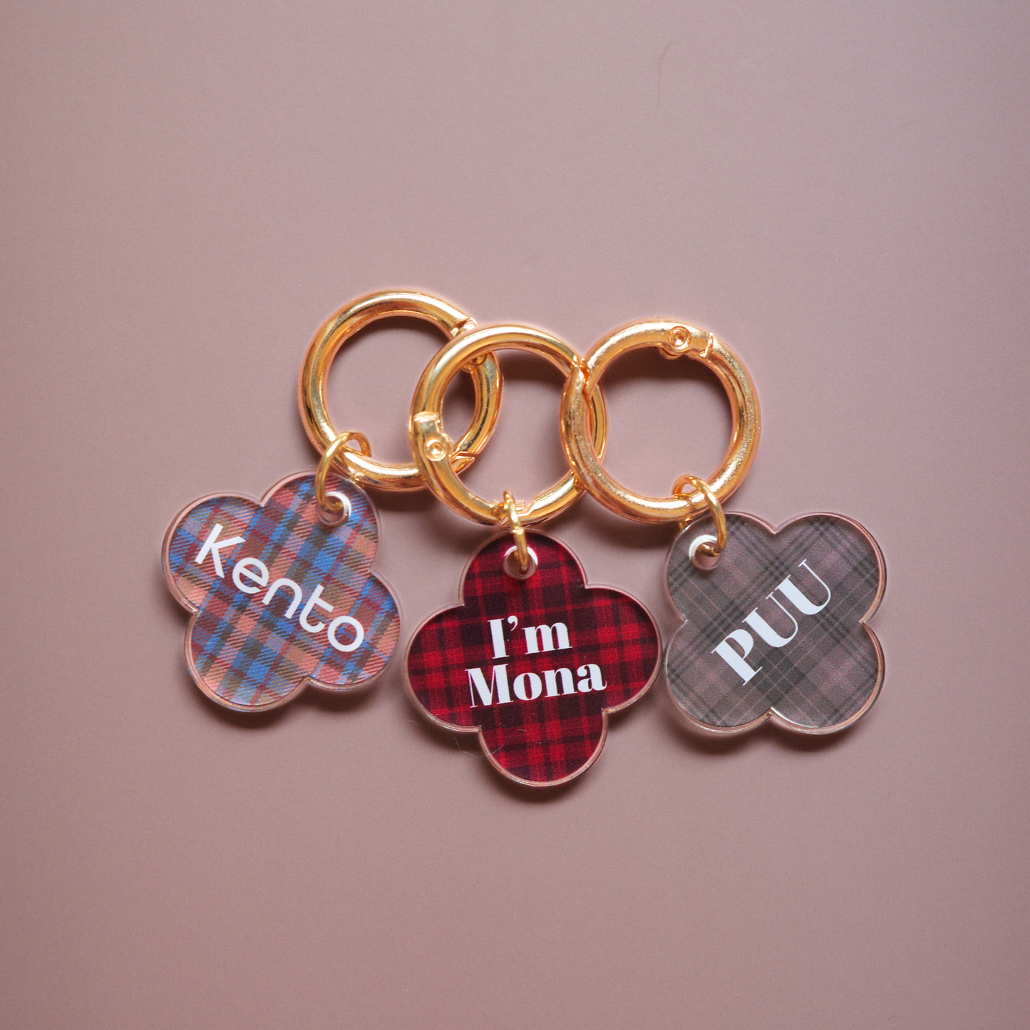 omamori charm – フラワー〈チェック〉