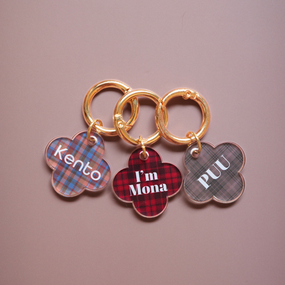 omamori charm – フラワー〈チェック〉