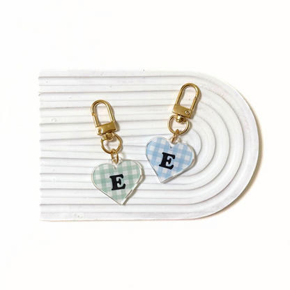 omamori charm – イニシャル〈ギンガムチェック／A・C・E・H / 即納〉